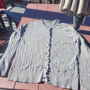 Vintage Eddie Bauer Gray Cardigan Sweater XL